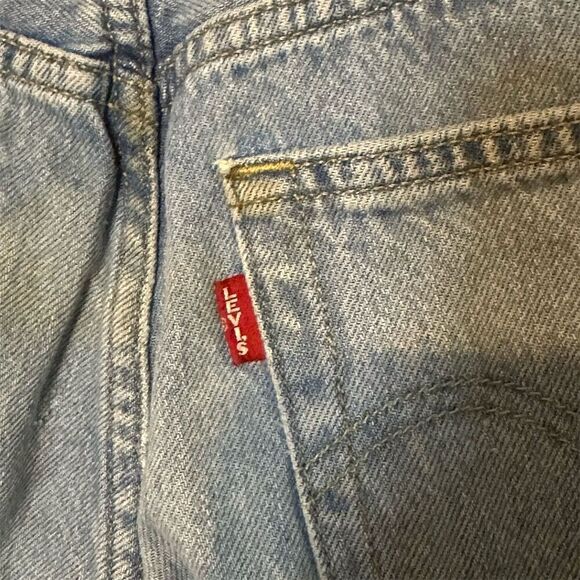 Vintage Levi's 501 Distressed Jeans Big E Tab Size W 25 L 26 - Picture 7 of 16
